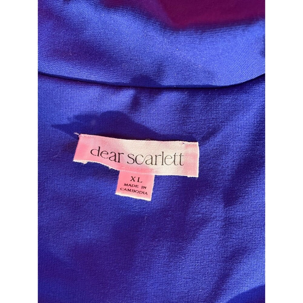 Dear Scarlett Royal Blue Open Front Blazer Jacket XL - Picture 4 of 6
